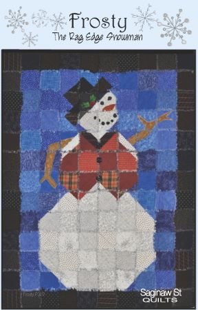 Frosty the "Rag Edge" Snowman - P319